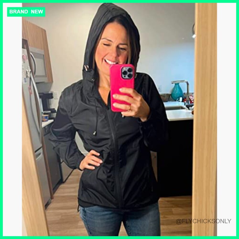 Waterproof Polyester Rain Jacket Windbreaker Ligh… - image 2